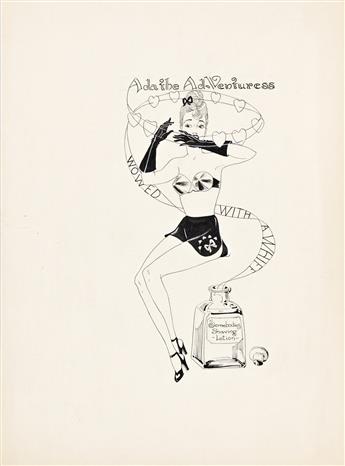 ANNA (ANN) PETERSON ( 20TH CENTURY) Ada the Adventuress * Call Me. Two circa 1920s/30s advertisements featuring sassy young ladies.